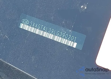 2020 Kia Optima Lx z USA, uszkodzony, nr VIN 5XXGT4L39LG390201